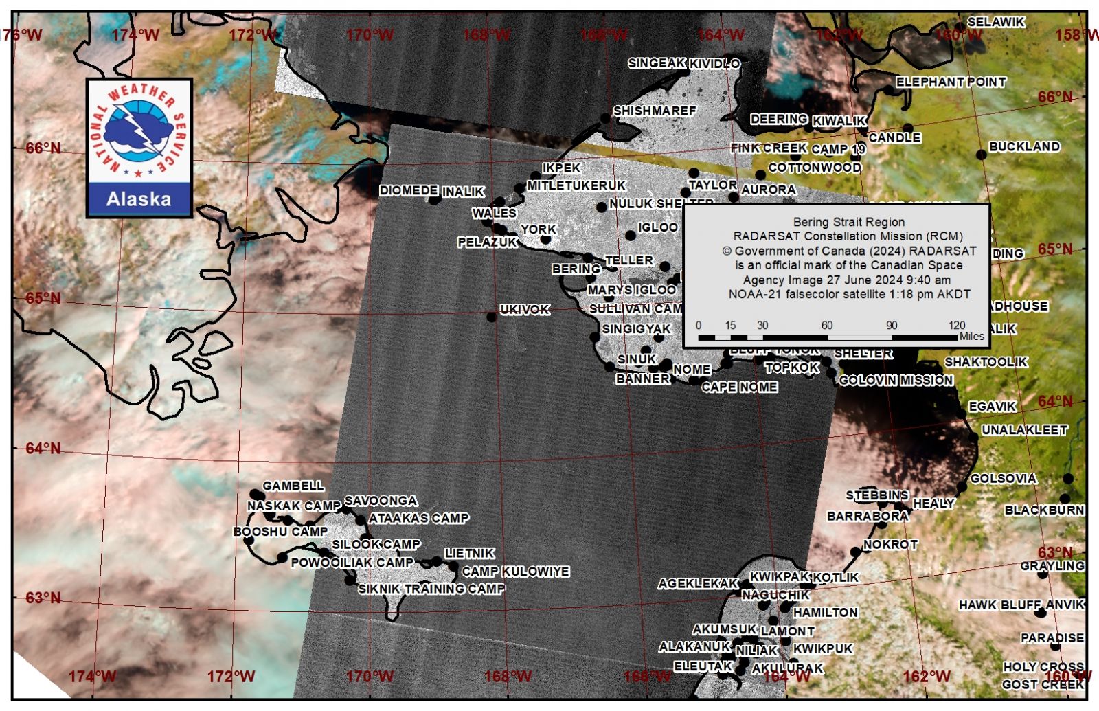 NWS Bering Strait Area Satellite Image NWS Bering Strait Area Satellite Image
